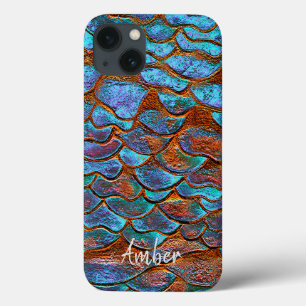 Blaue Bronze Kupfer Metallische Muster Personalisi Case-Mate iPhone Hülle