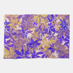 Blaue, bronzene und violette Kastanienblätter Geschirrtuch