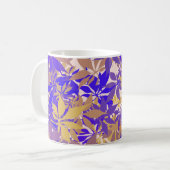 Blaue, bronzene und violette Kastanienblätter Kaffeetasse (Vorderseite Links)