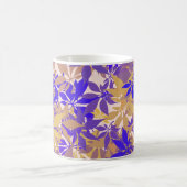 Blaue, bronzene und violette Kastanienblätter Kaffeetasse (Mittel)