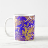 Blaue, bronzene und violette Kastanienblätter Kaffeetasse (Links)