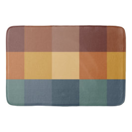 BLAUE BROWN TAN MUSTARD AQUAMARINE KUBEN BADEMATTE