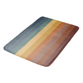 BLAUE BROWN TAN MUSTARD AQUAMARINE STRIPEN BADEMATTE (Schrägansicht)