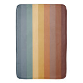 BLAUE BROWN TAN MUSTARD AQUAMARINE STRIPEN BADEMATTE (Vorderseite Vertikal)