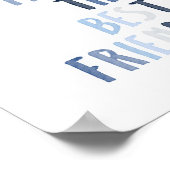 Blaue Brüder drucken die besten Freunde Poster (Ecke)