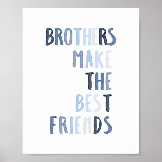 Blaue Brüder drucken die besten Freunde Poster (Vorne)