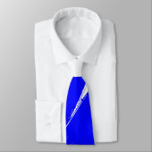 Blaue Brush Moderner weißer Hintergrund Krawatte (Gebunden)