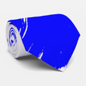 Blaue Brush Moderner weißer Hintergrund Krawatte (Gerollt)