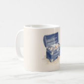 Blaue Brustschalen Strand Kaffeetasse (Vorderseite Links)