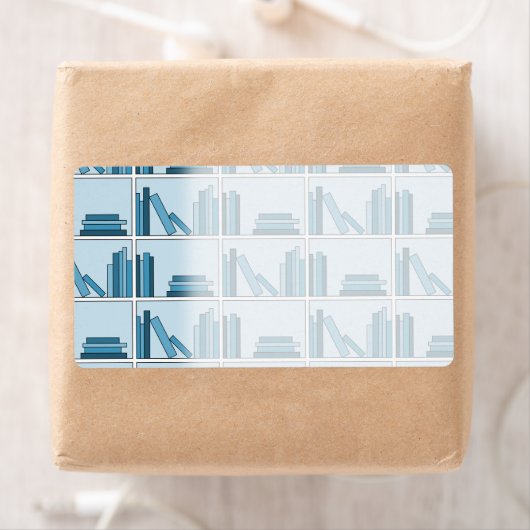 Blaue Bücher auf dem Regal. (Insitu)