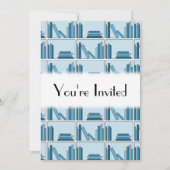 Blaue Bücher auf dem Shelf. Einladung (Vorderseite)