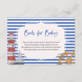 Blaue Bücher für Baby-Duschkarte Begleitkarte (Vorderseite)