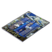 Blaue Bücher und Blüten (Linke Seite)