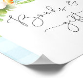 Blaue Bücher und Geschenke aus lokalem Gemüse Poster (Ecke)