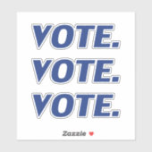 Blaue Buchstaben "Abstimmung" - Aufkleber (Blatt)