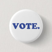 Blaue Buchstaben "Abstimmung" - Button (Vorderseite)