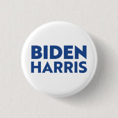 Blaue Buchstaben "Biden Harris" - Button (Vorderseite)