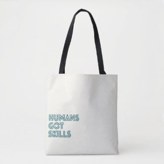 Blaue Buchstaben Menschen haben Fähigkeiten Tasche
