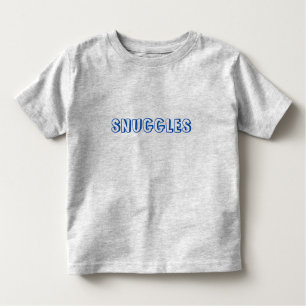 Blaue Buchstaben "Schnurrbart" Kleinkind T-shirt