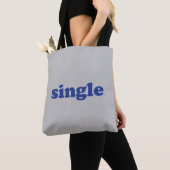 Blaue Buchstaben "Single" grau Tasche (Von Nahem)