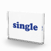 Blaue Buchstaben "Single" klar Fotoblock (Rechts)