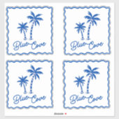 Blaue Bucht Aufkleber (Blatt)
