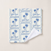 Blaue Bucht Badhandtuch Set (Waschlappen)