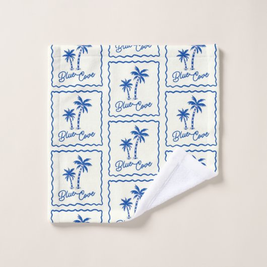 Blaue Bucht Badhandtuch Set (Waschlappen)