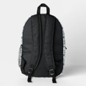 Blaue Bucht Bedruckter Rucksack (Rückseite)