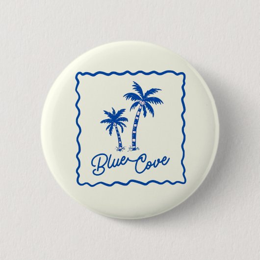 Blaue Bucht Button (Vorderseite)