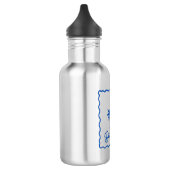 Blaue Bucht Edelstahlflasche (Links)