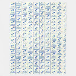 Blaue Bucht Fleecedecke