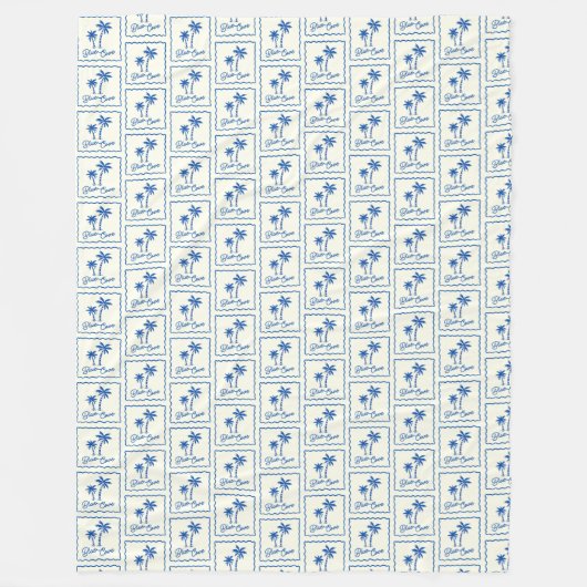 Blaue Bucht Fleecedecke (Vorderseite)
