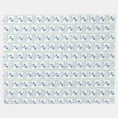 Blaue Bucht Fleecedecke (Vorderseite (Horizontal))