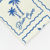 Blaue Bucht Fleecedecke (Ecke)