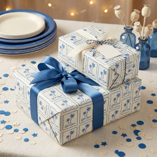 Blaue Bucht Geschenkpapier