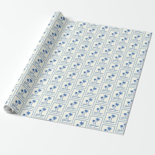 Blaue Bucht Geschenkpapier (Ungerollt)