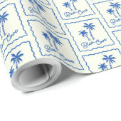 Blaue Bucht Geschenkpapier (Rolleneckpunkt)