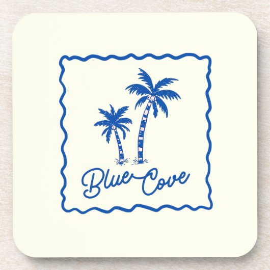 Blaue Bucht Getränkeuntersetzer (Vorderseite)