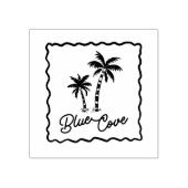 Blaue Bucht Gummistempel (Prägung)