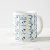 Blaue Bucht Jumbo-Tasse (Vorderseite Rechts)