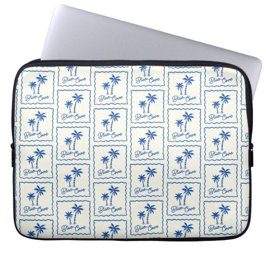 Blaue Bucht Laptopschutzhülle (Vorderseite)