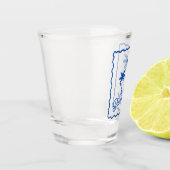 Blaue Bucht Schnapsglas (Links)
