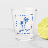 Blaue Bucht Schnapsglas (Vorderseite)