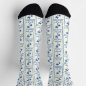 Blaue Bucht Socken (Oben)