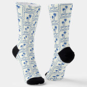 Blaue Bucht Socken (Gewinkelt)