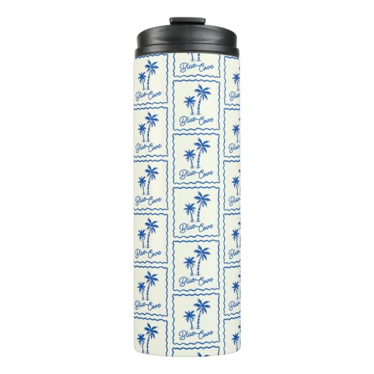 Blaue Bucht Thermosbecher (Vorderseite)