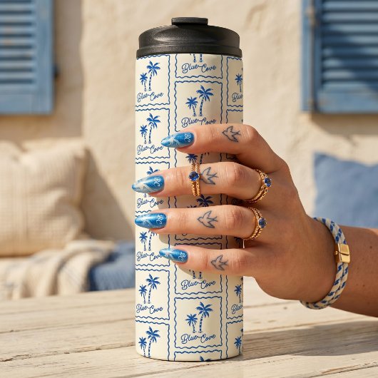 Blaue Bucht Thermosbecher