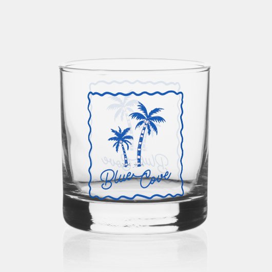 Blaue Bucht Whiskyglas (Vorderseite)