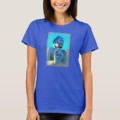 Blaue Buddha-Mudra-Hand T-Shirt (Vorderseite)